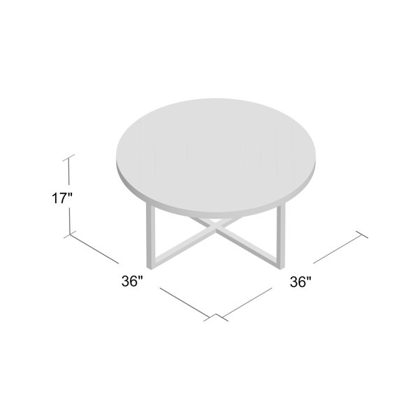 Three Posts™ Dillwyn Cross Legs Coffee Table & Reviews Wayfair